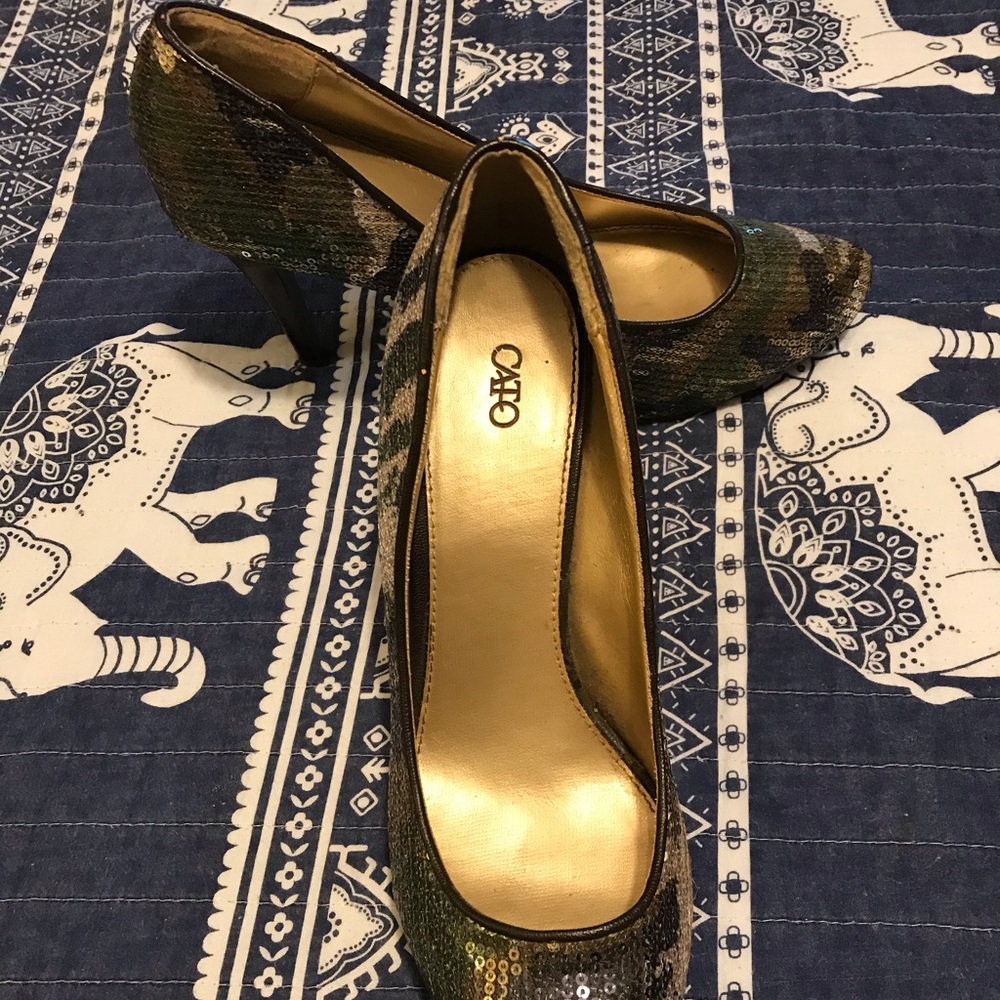 Camo high heels
